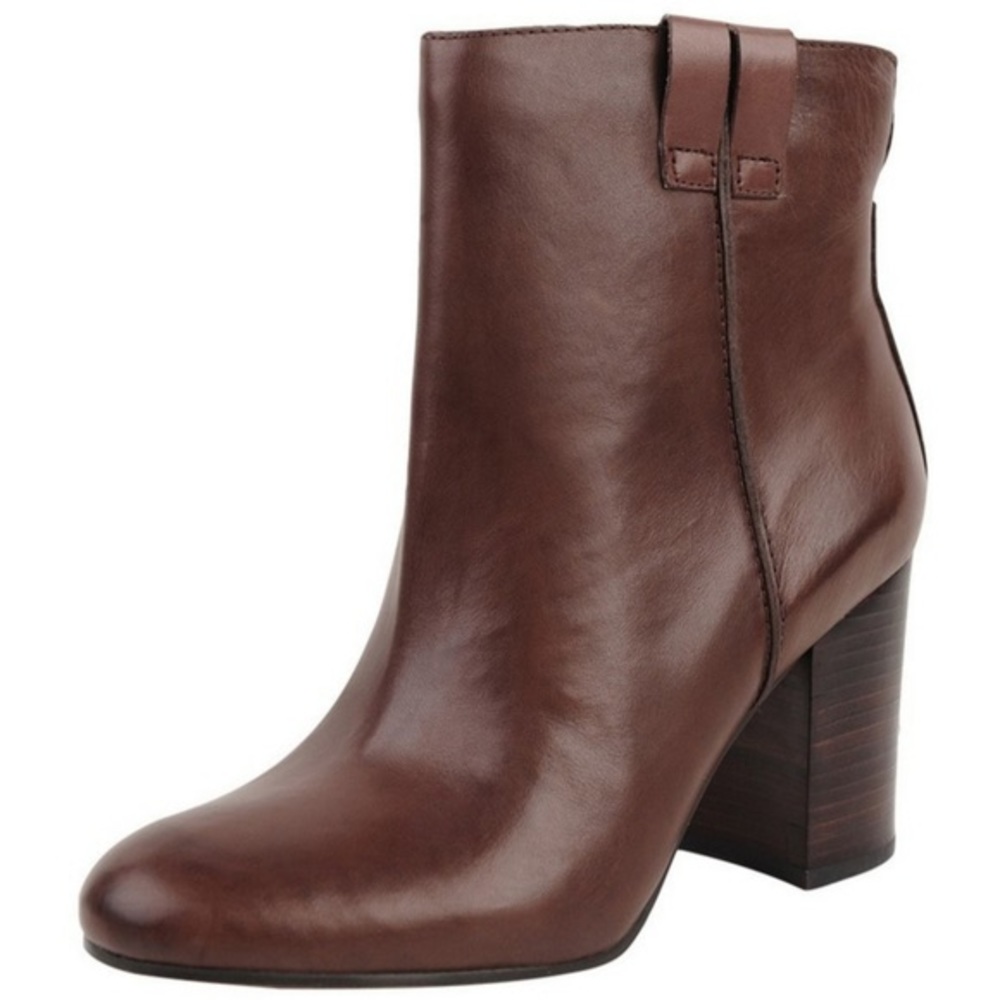 Sam Edelman Fairfield Brown Soft Ankle Leather Bootie Size:8